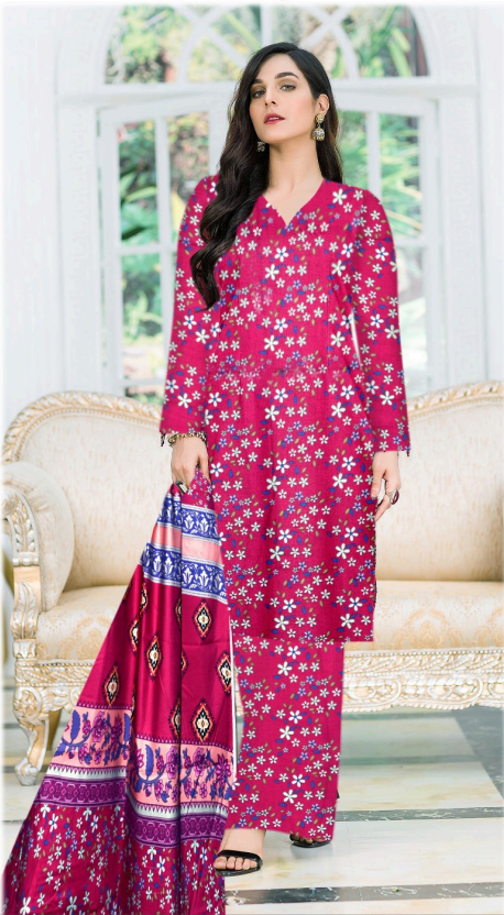 3 PC Sapphire Digital Print Linen